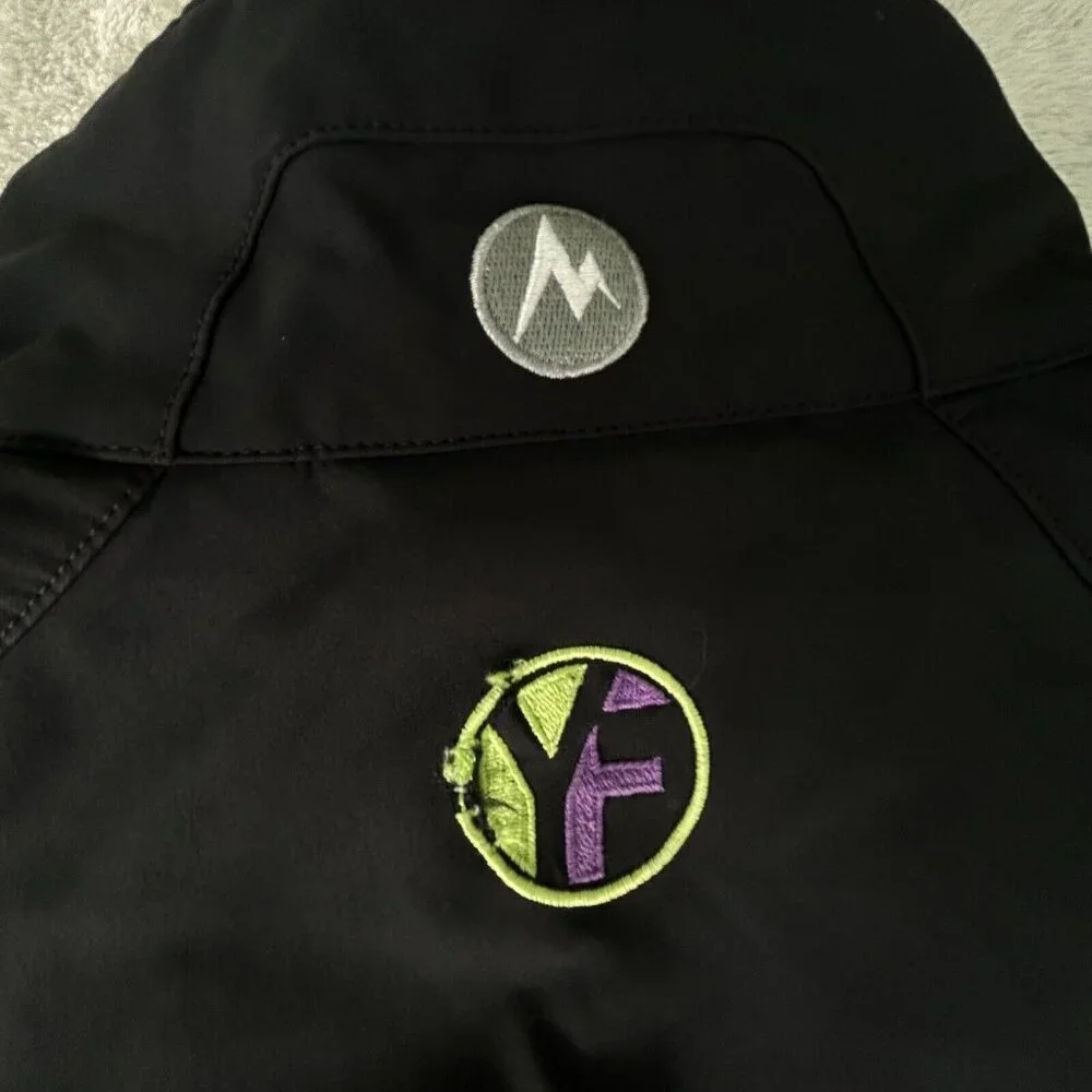 Marmot Approach Vest Black Soft Shell Mens Size L Water Repellent, "CYBEX" logo - Picture 8 of 10